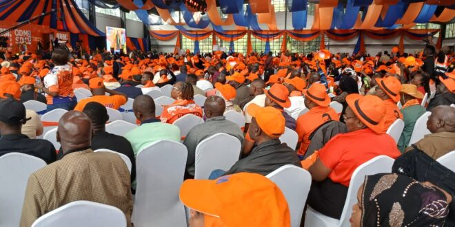 ODM members attend the party's National Delegates Conference at Jamhuri Grounds in Kibra, March 27, 2026.IMAGE/LET.CO.KE