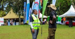 Modern Farmer Abel with a fellow youth during the farmer's field day held on May 15th, 2026 in Nandi. IMAGE/ABEL