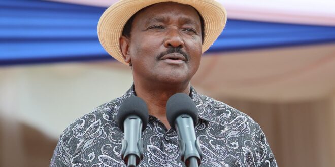 Wiper Party leader Kalonzo Musyoka attends the burial of Pastor William Muthengi in Mumoni, Kitui County on Saturday 25th July, 2026./ The Lower Eastern Times