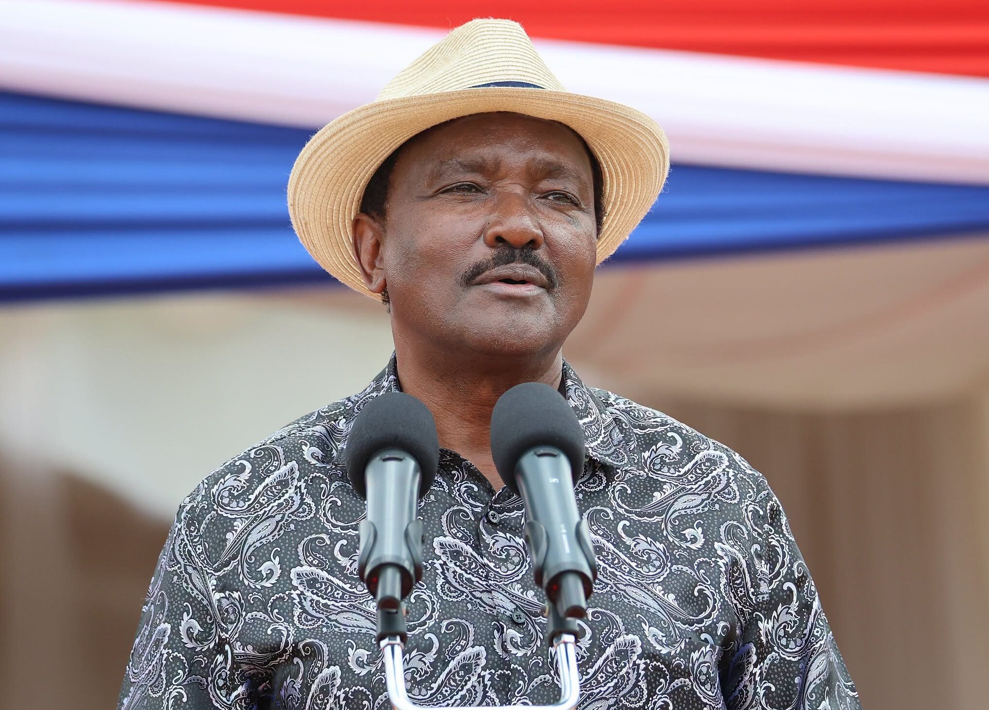 Wiper Party leader Kalonzo Musyoka attends the burial of Pastor William Muthengi in Mumoni, Kitui County on Saturday 25th July, 2026./ The Lower Eastern Times
